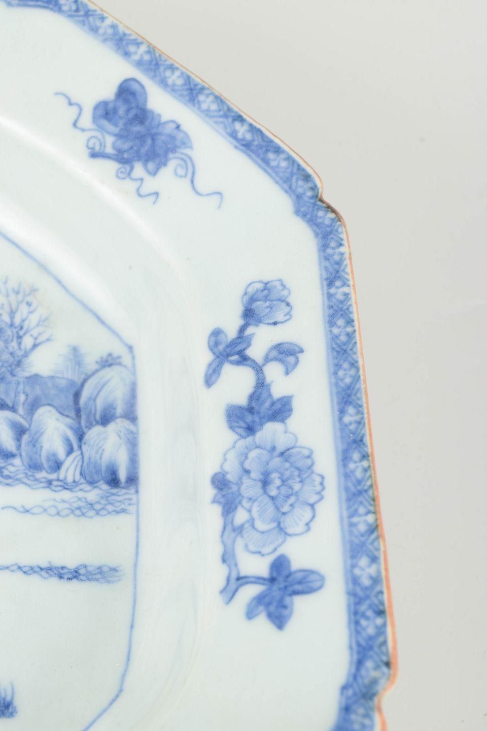 China, Qianlong (1736–1795). Porcelain Dish With Blue And White Decoration. photo Home Decor