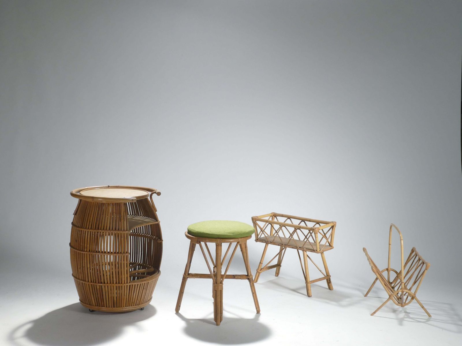 Ensemble de décoration de jardin mid-century Audoux Minet, années 1950 photo furniture