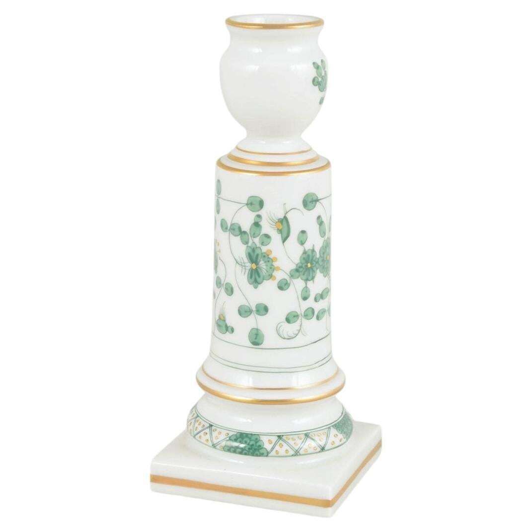 Meissen, Porcelain Candlestick Decorated In The “Green Indian” Pattern.