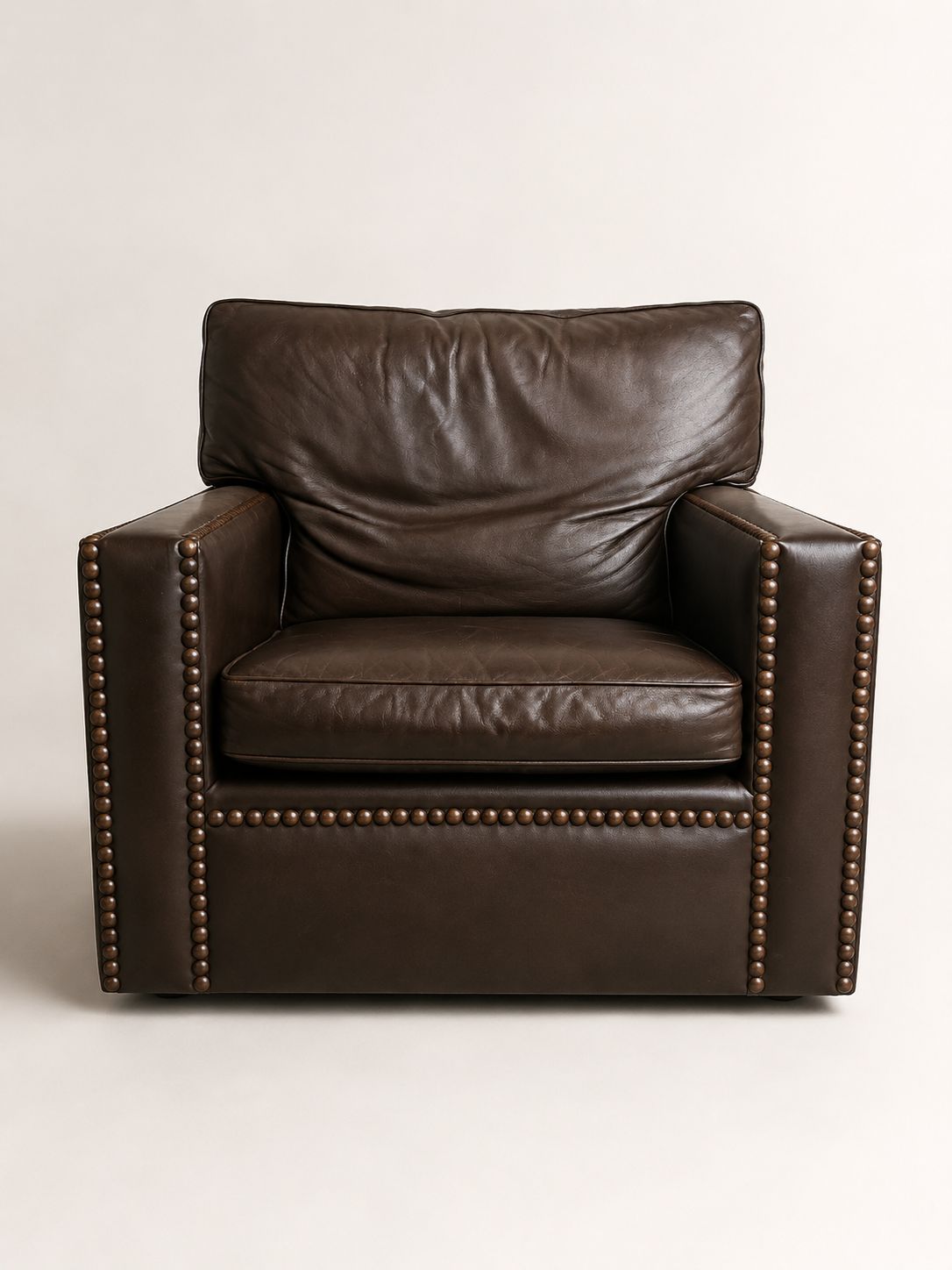 Vintage Restored Leather Armchair   Handmade In Chelsea Bordeaux