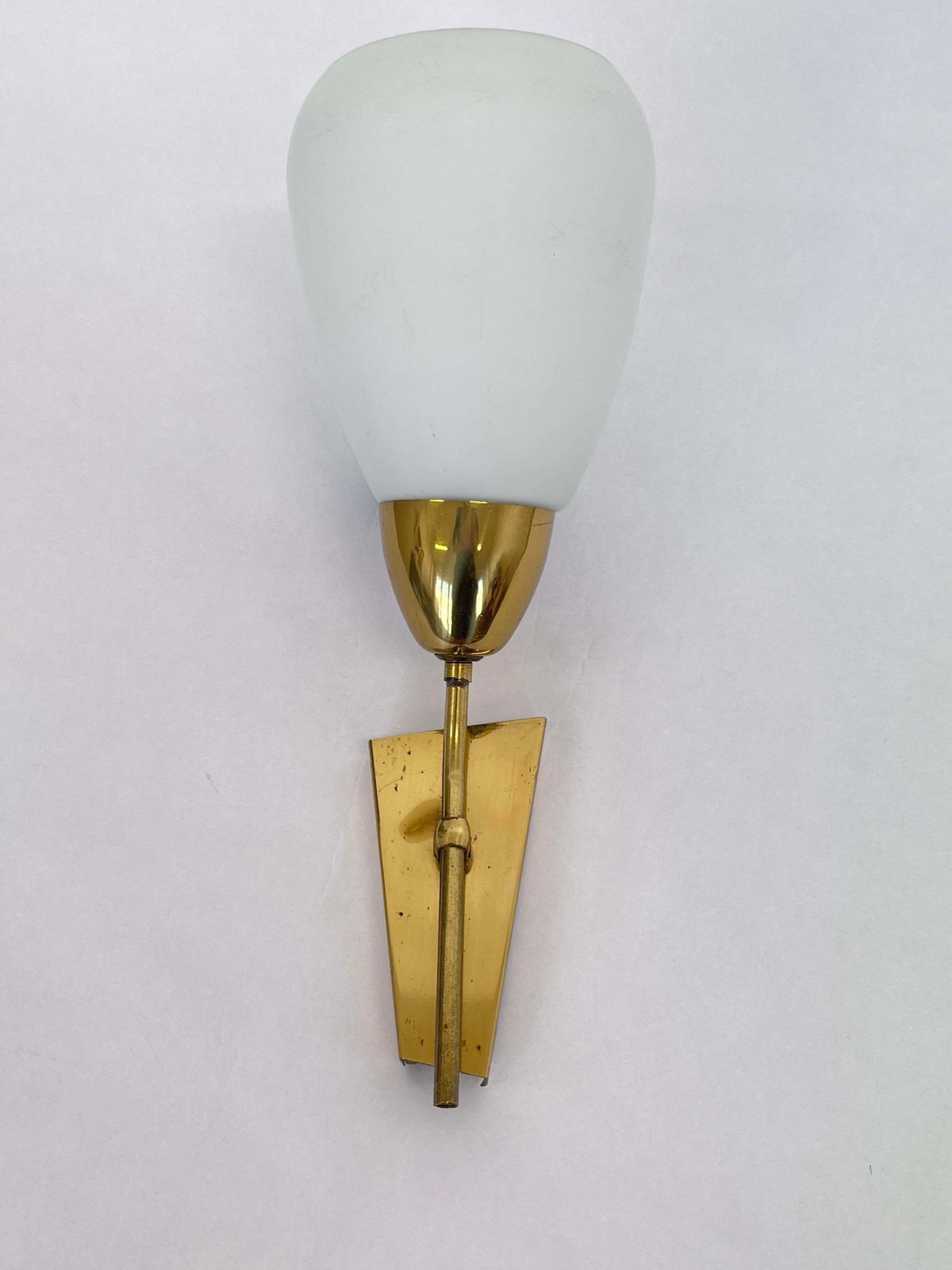 Mid Century Brass And Glass Wall Light/Lamp By Kamenicky Senov   Around 1970s photo 301.0