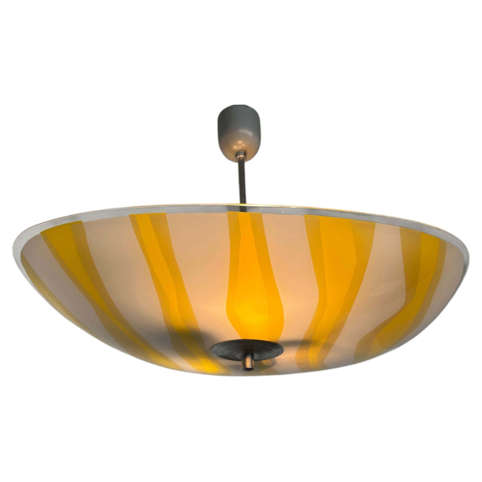 Suspension mid-century en verre par Napako, Tchécoslovaquie, années 1970.