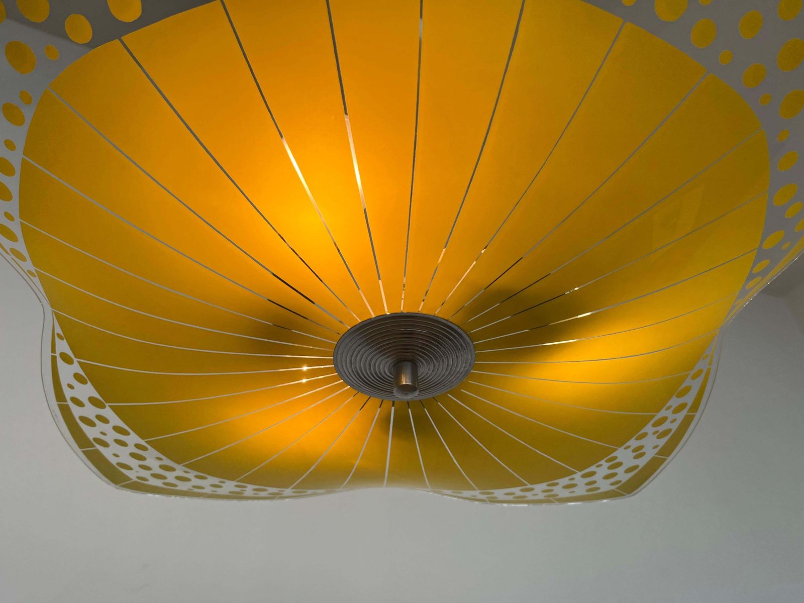 Mid-Century Design Glazen Hanglamp van Napako, Tsjecho-Slowakije, jaren 1970. photo Verlichting