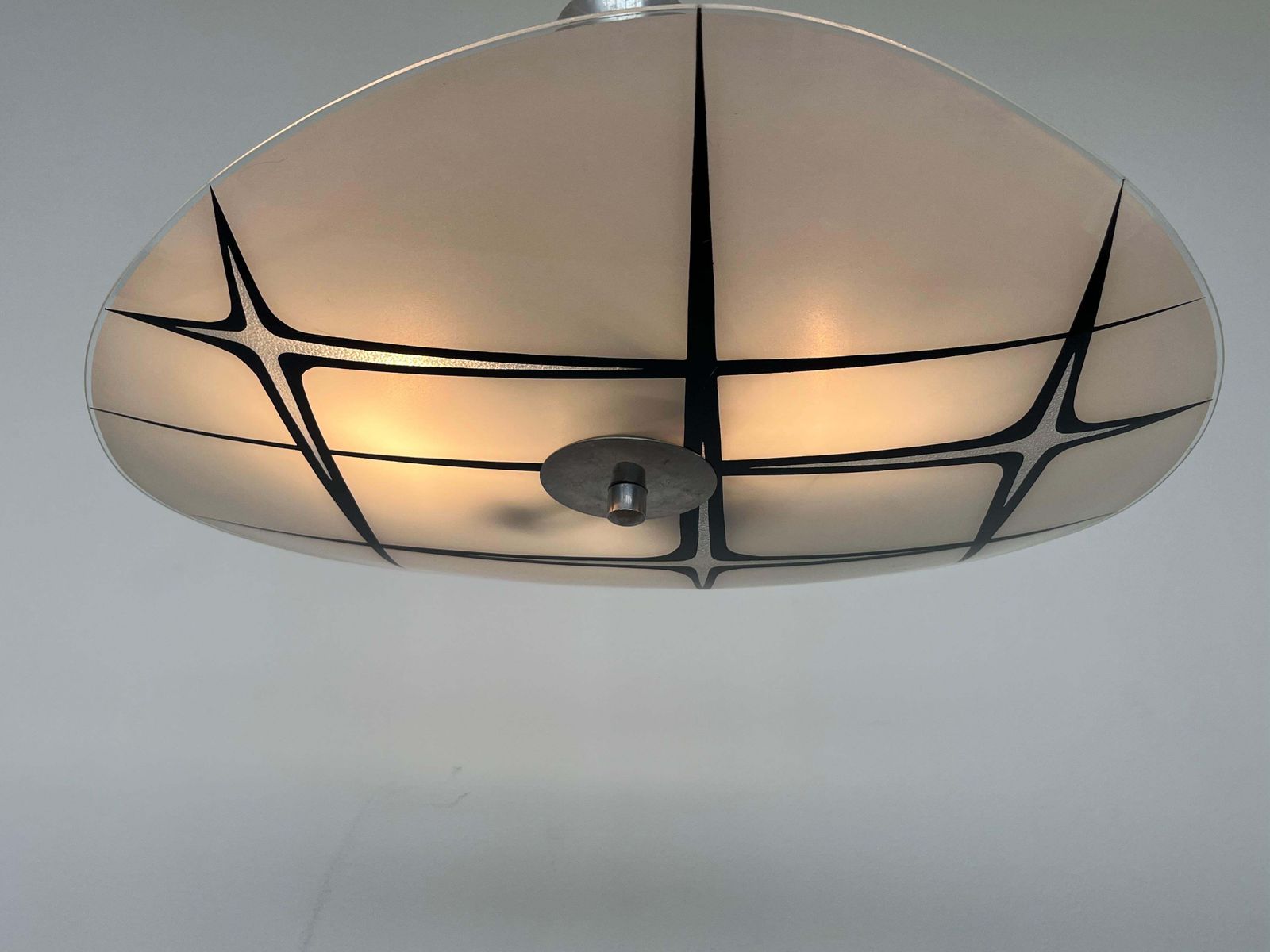 Mid-Century Design Glazen Hanglamp van Napako, Tsjecho-Slowakije, jaren 1970. photo furniture