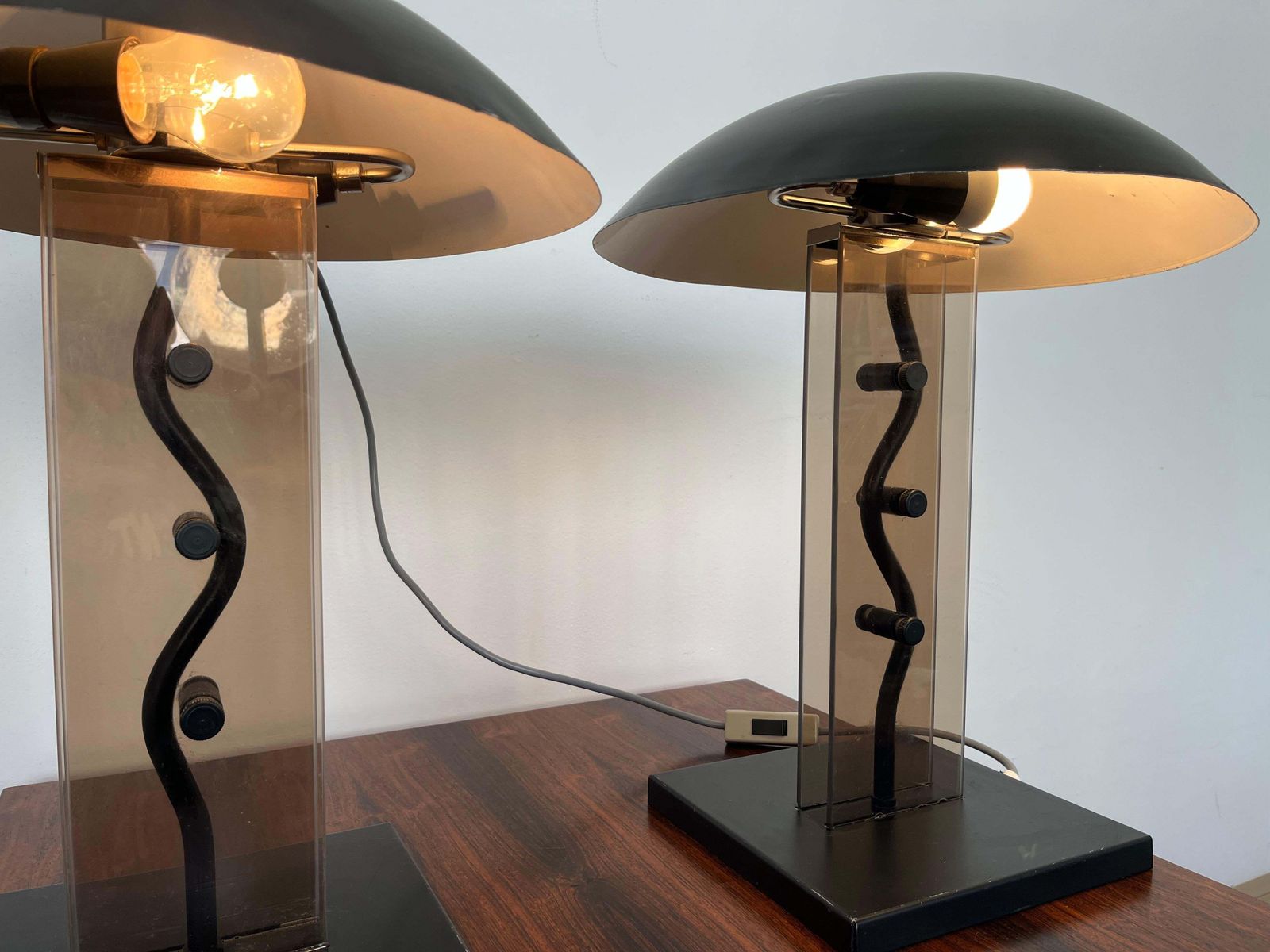 Pair Of Big Design Mid Century Table Lamps By Kamenicky Senov, 1980s photo furniture