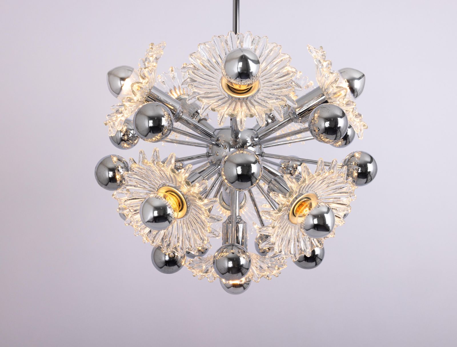 photo furniture Mid-Century Sputnik Hanglamp van Doria, Duitsland, jaren 1970