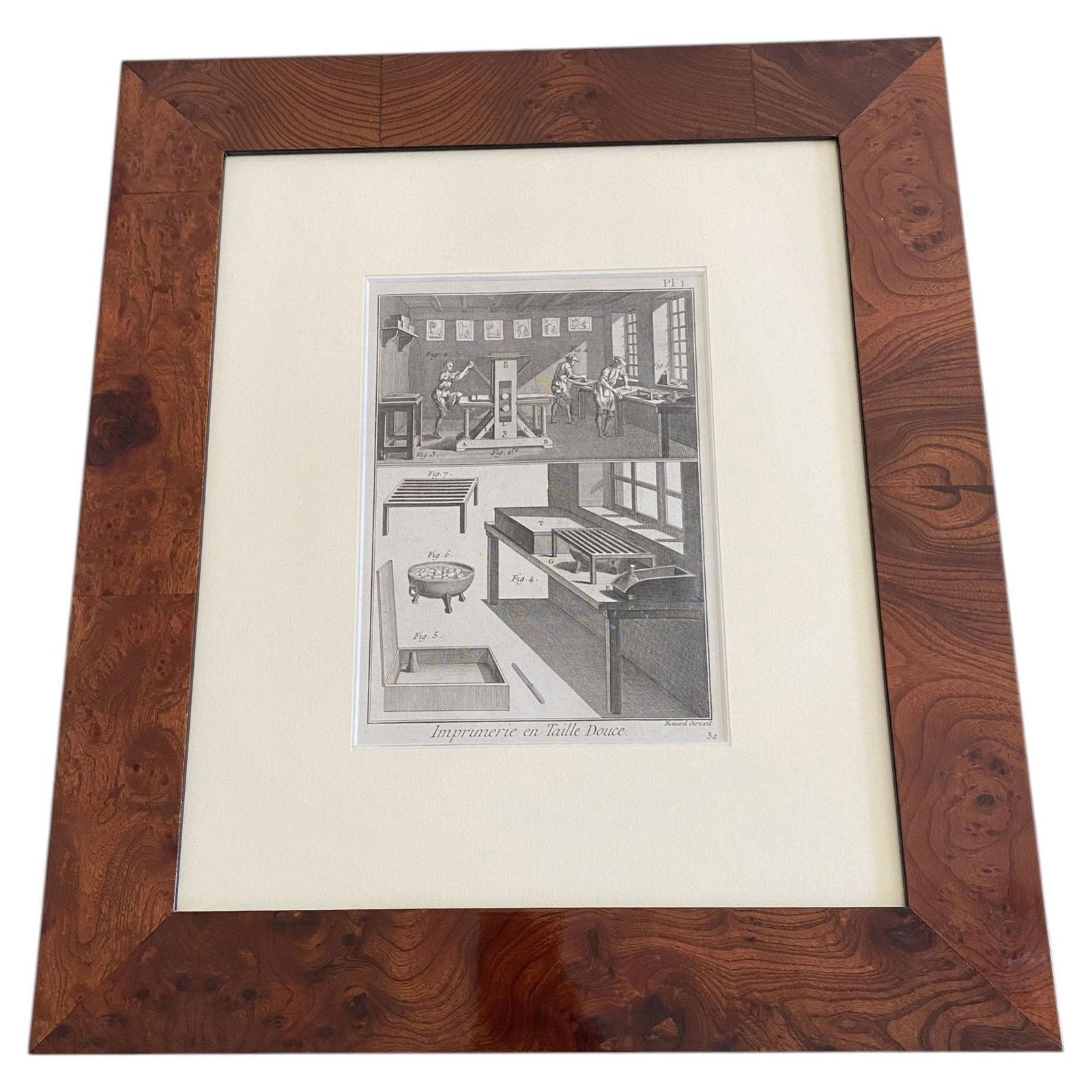 France Mid 18th Century Black And White Print On Paper By Renaud Bernard