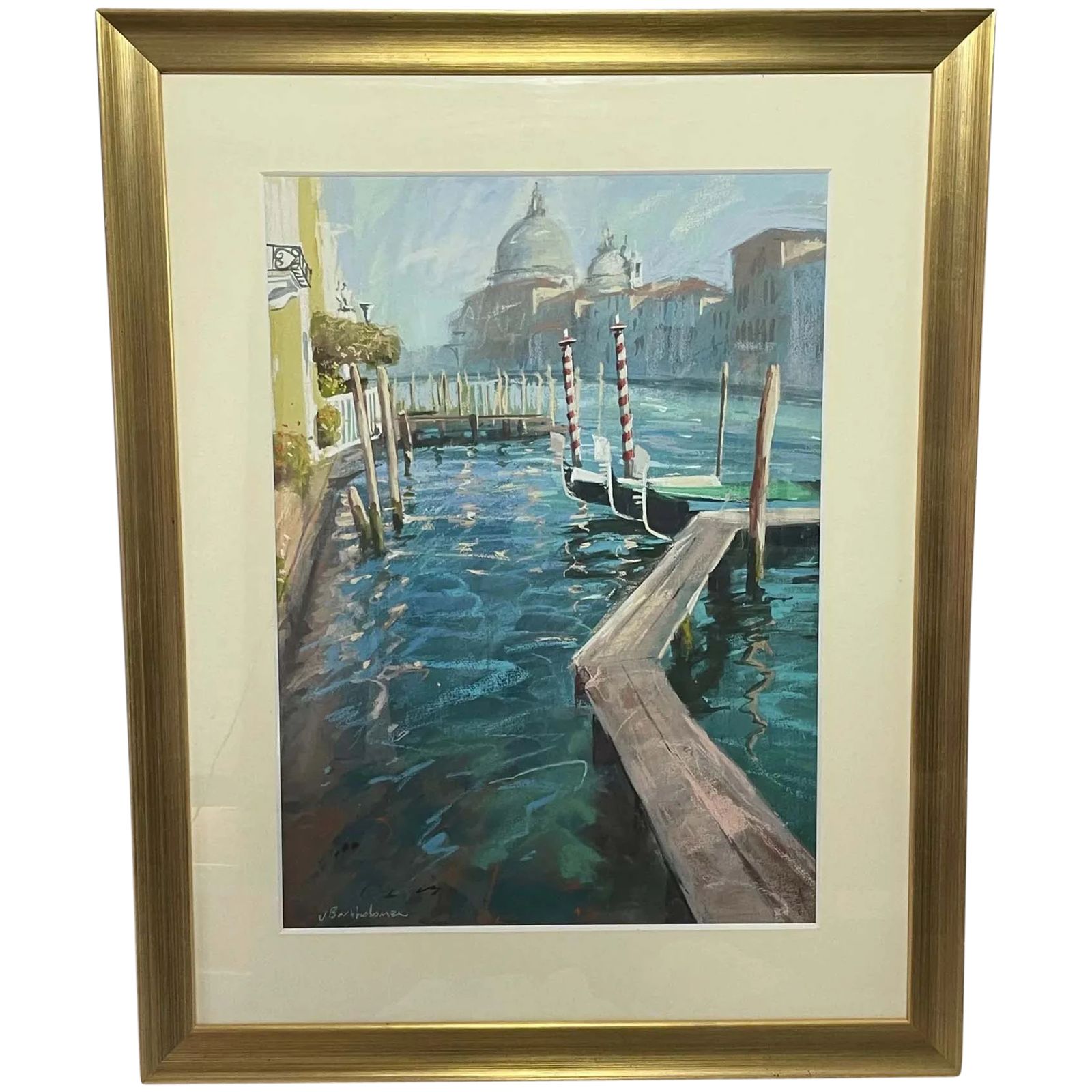 James Bartholomew Rsma Marine Painting "The Grand Canal & San Salute"
