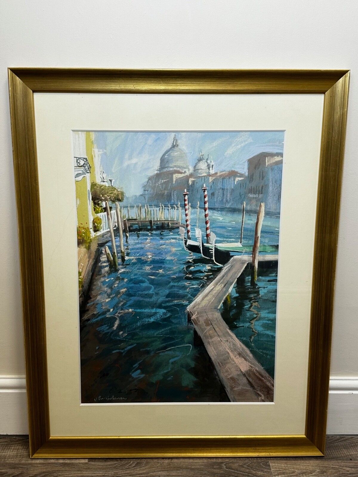 James Bartholomew RSMA, Marineschilderij "The Grand Canal & San Salute" photo furniture