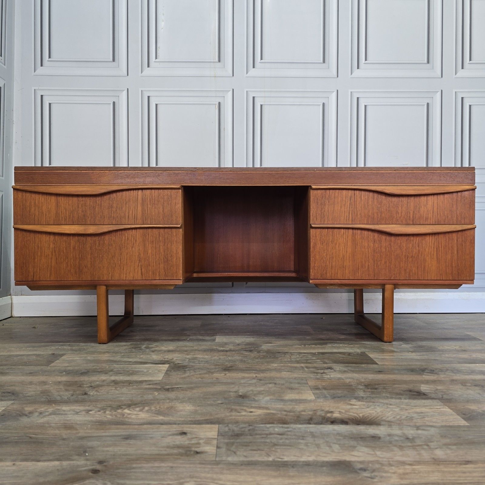 photo for sale Mid Century Writing Desk Teak Scandinavian Style Dressing Table Vintage Retro