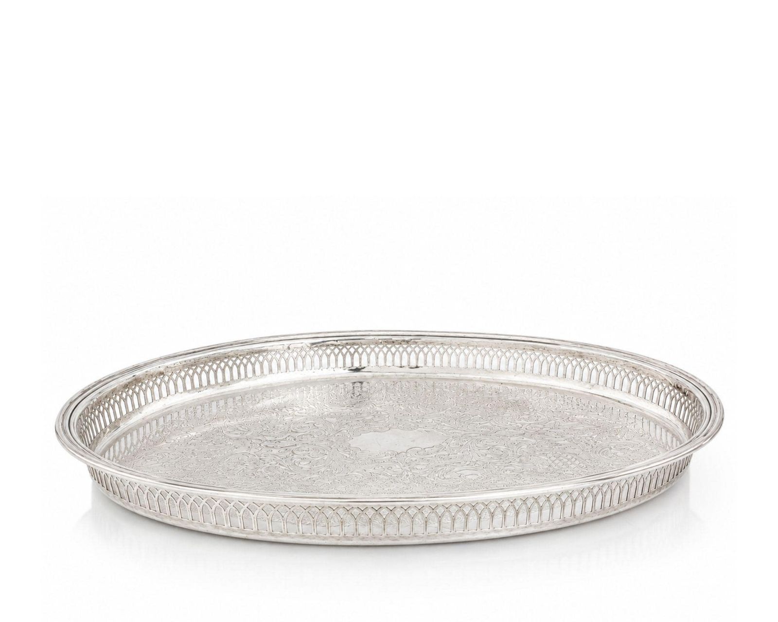 Trinket Tray | Vanity Tray | Silver Plate Victorian Style