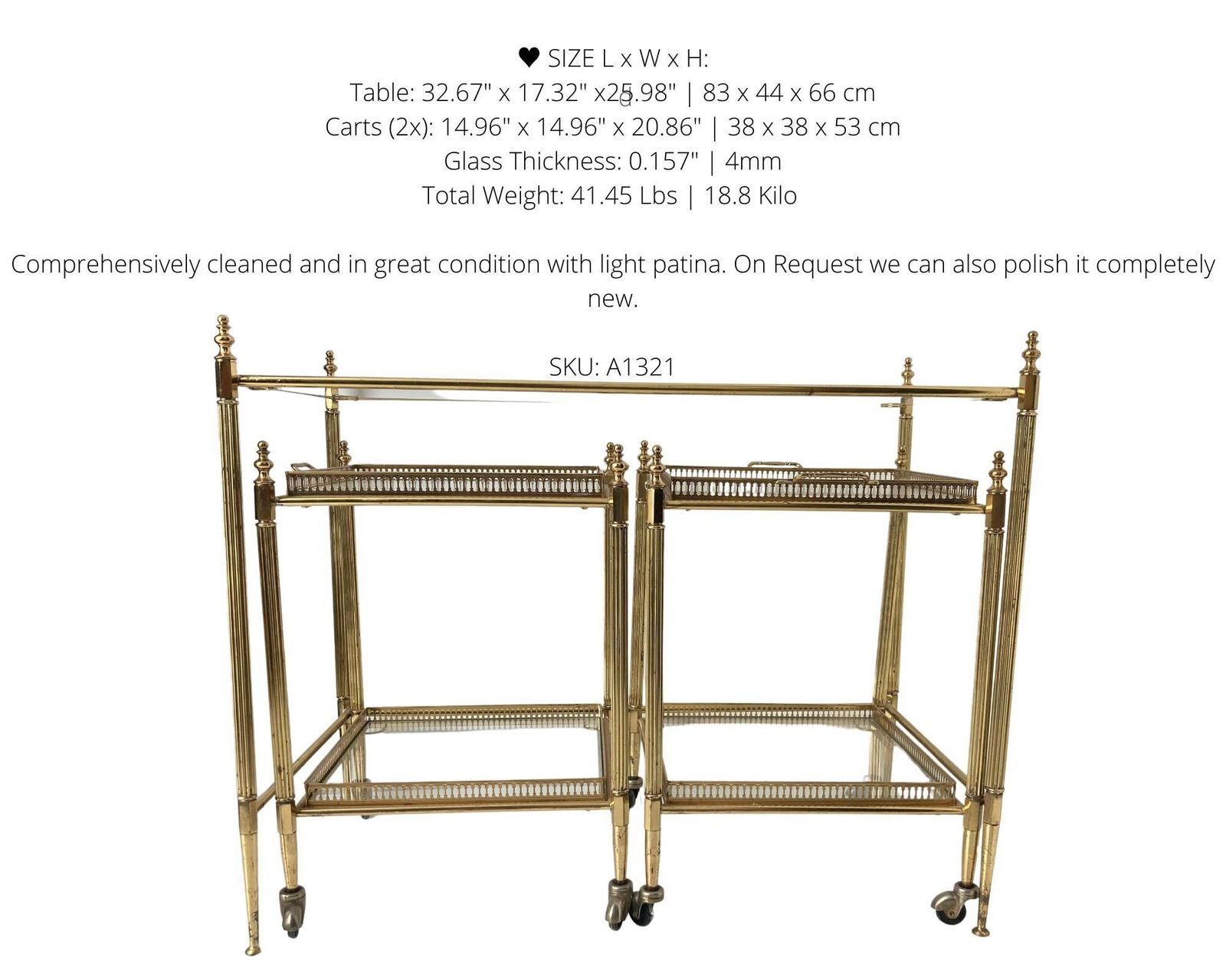 Nesting Tables | 3pcs Sofa Tables | French Ca 1950 photo Furniture