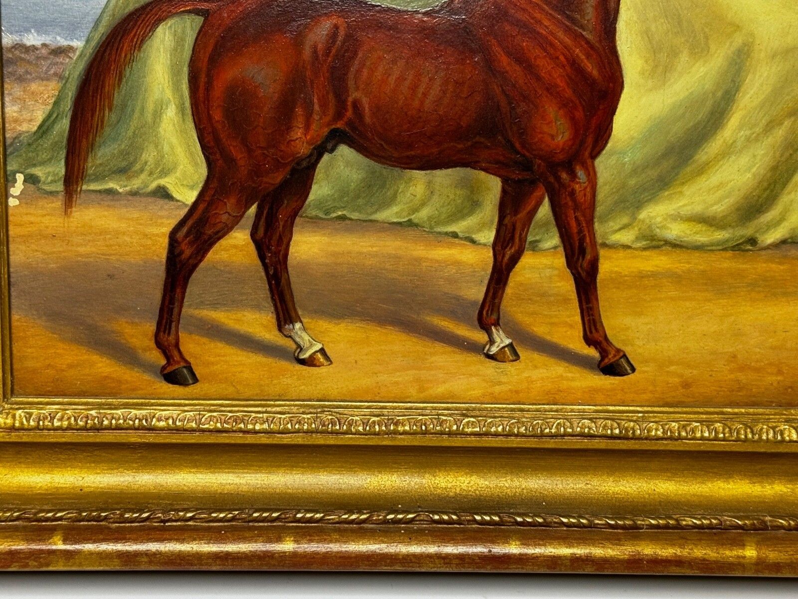 Victorian Oil Painting Arab Horse Bombay Stables India C1900 Spalding Manner photo 5500.0
