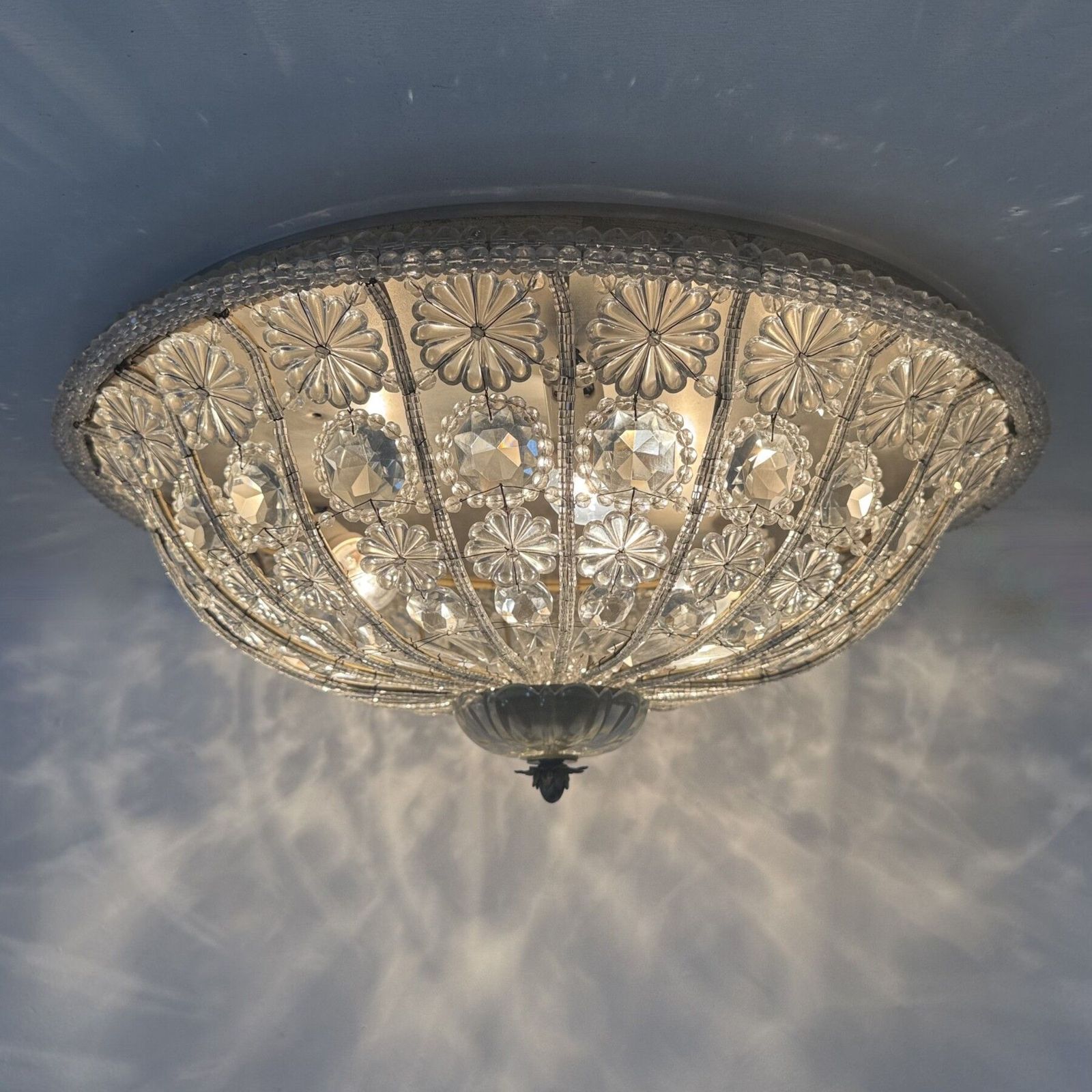Grote kristallen plafondlamp van Banci Italy, ca. jaren 1960 photo furniture