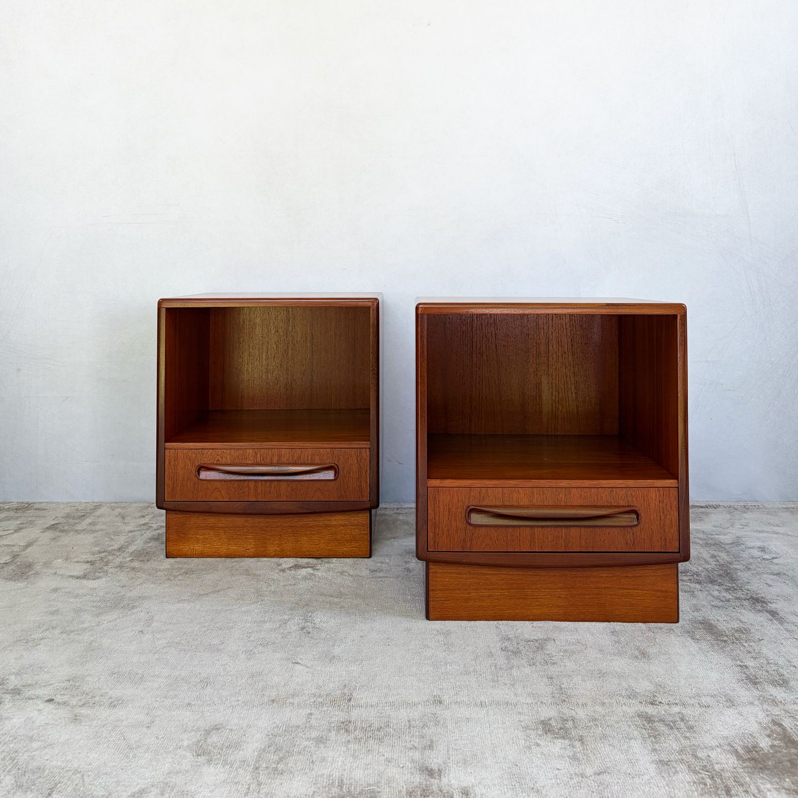 Pair Of G Plan Fresco Teak Bedside Cabinets
