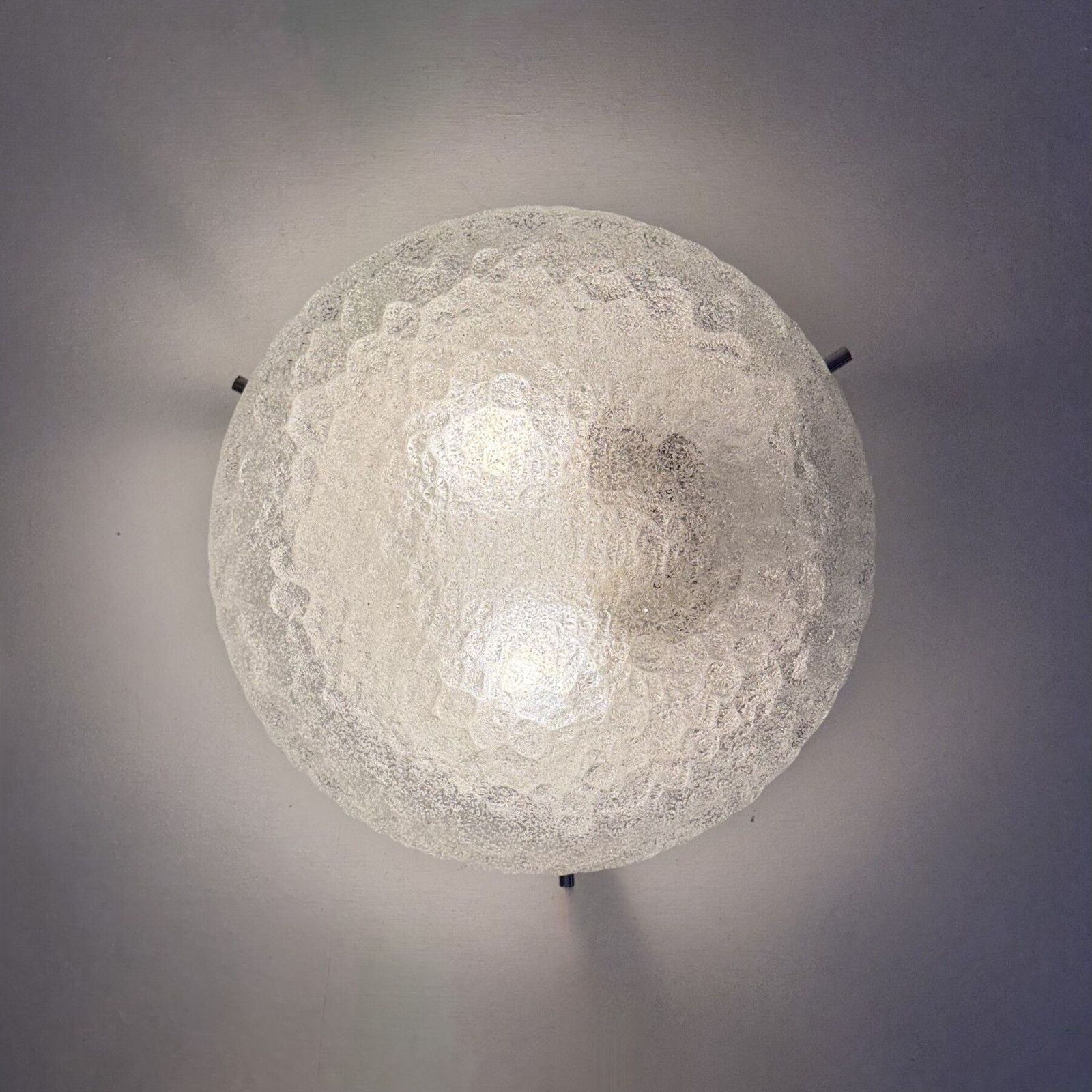 German Vintage Textured Murano Glass Flush Mount, 1960s photo furniture