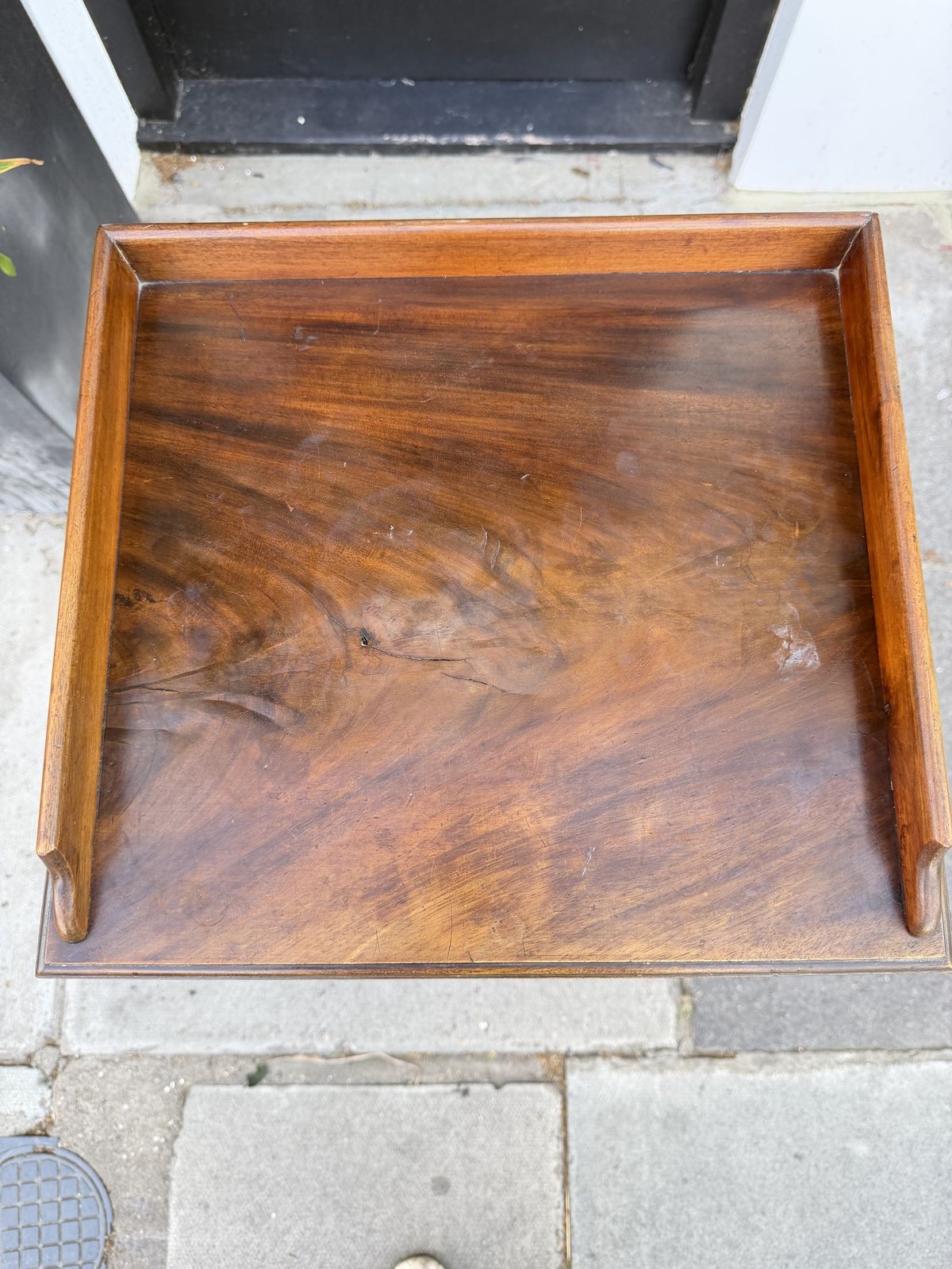 Late Georgian Mahogany Bedside Cabinet With Gallery Top, C.1800–1820 photo for sale
