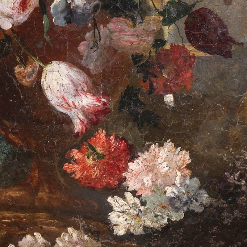 photo for sale Tableau de nature morte ovale d'époque, Italie, XVIIIe siècle