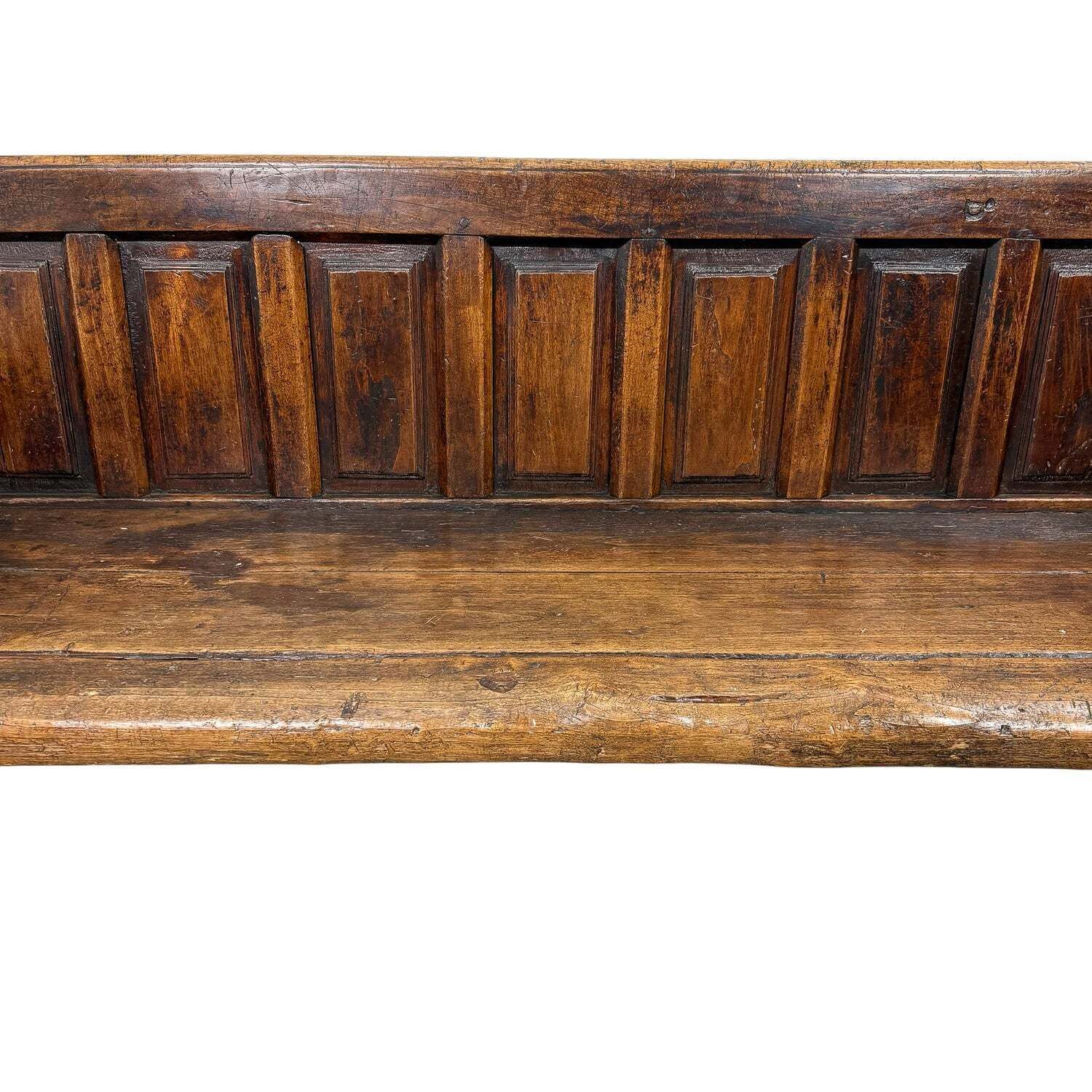 Antiek Traditionele Spaanse Eikenhouten Bank photo Meubels