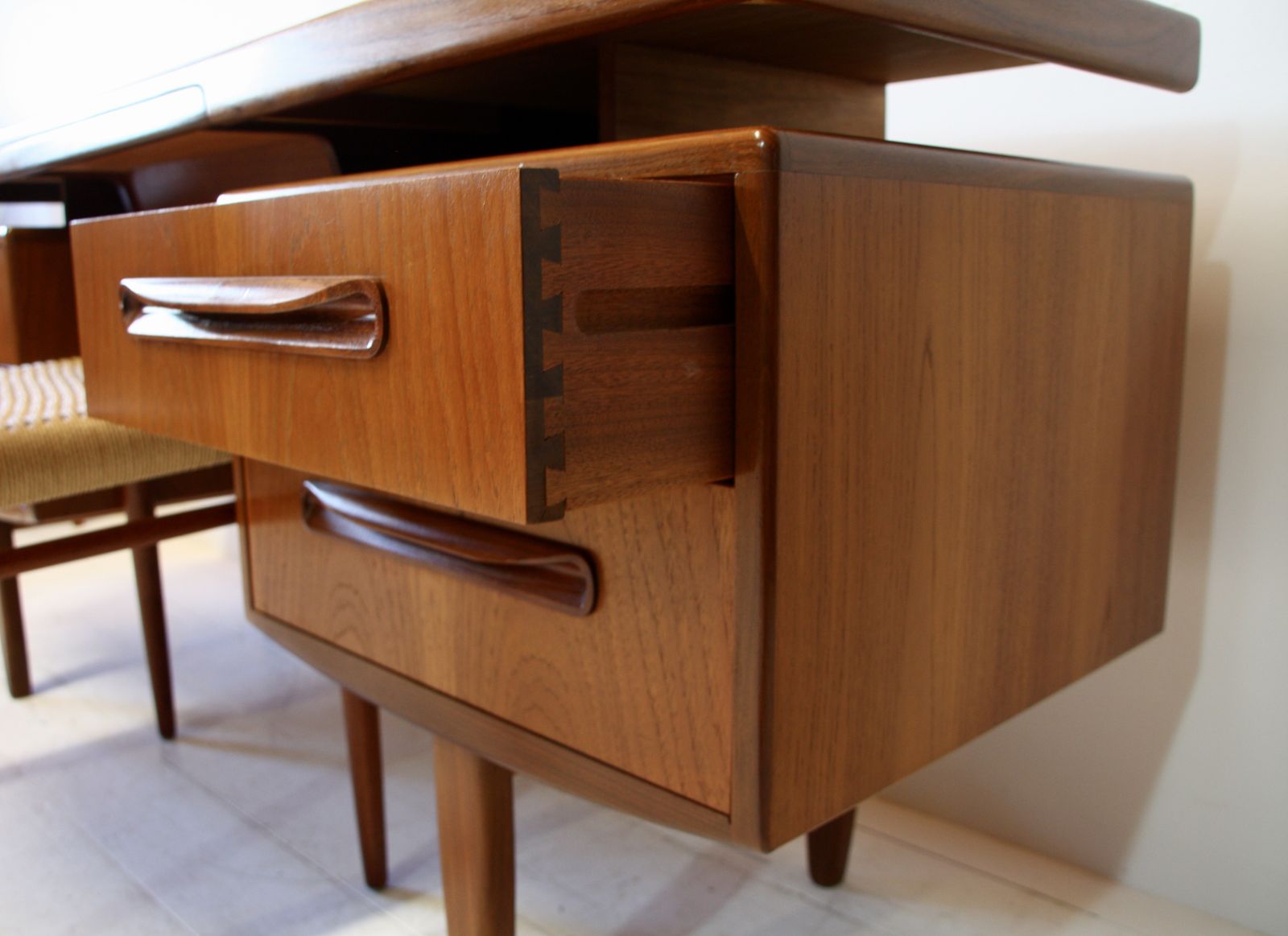 photo furniture G Plan Fresco Teak Desk By Vb Wilkins   1960s