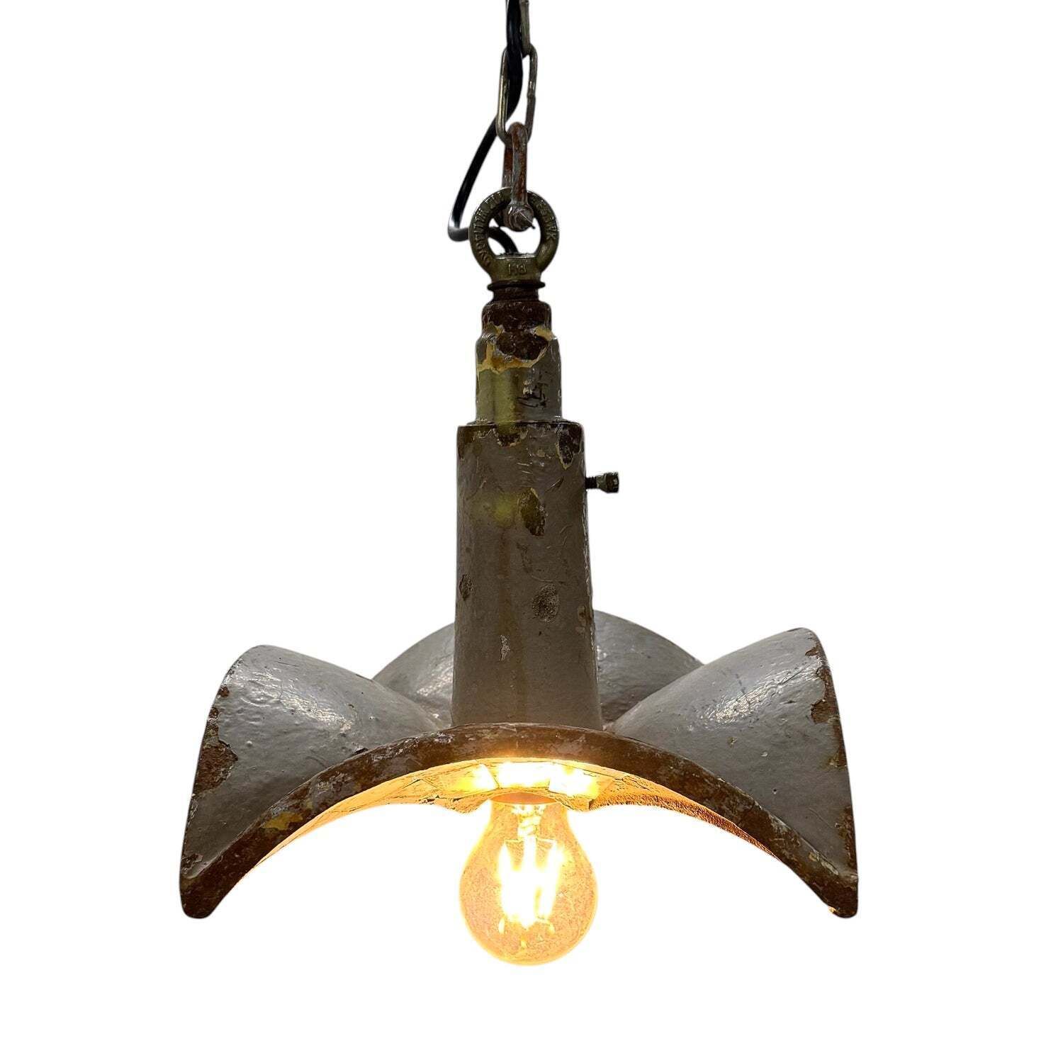Nr. 1 Vintage Industrial Mirrored Pendant Light By Esla photo furniture