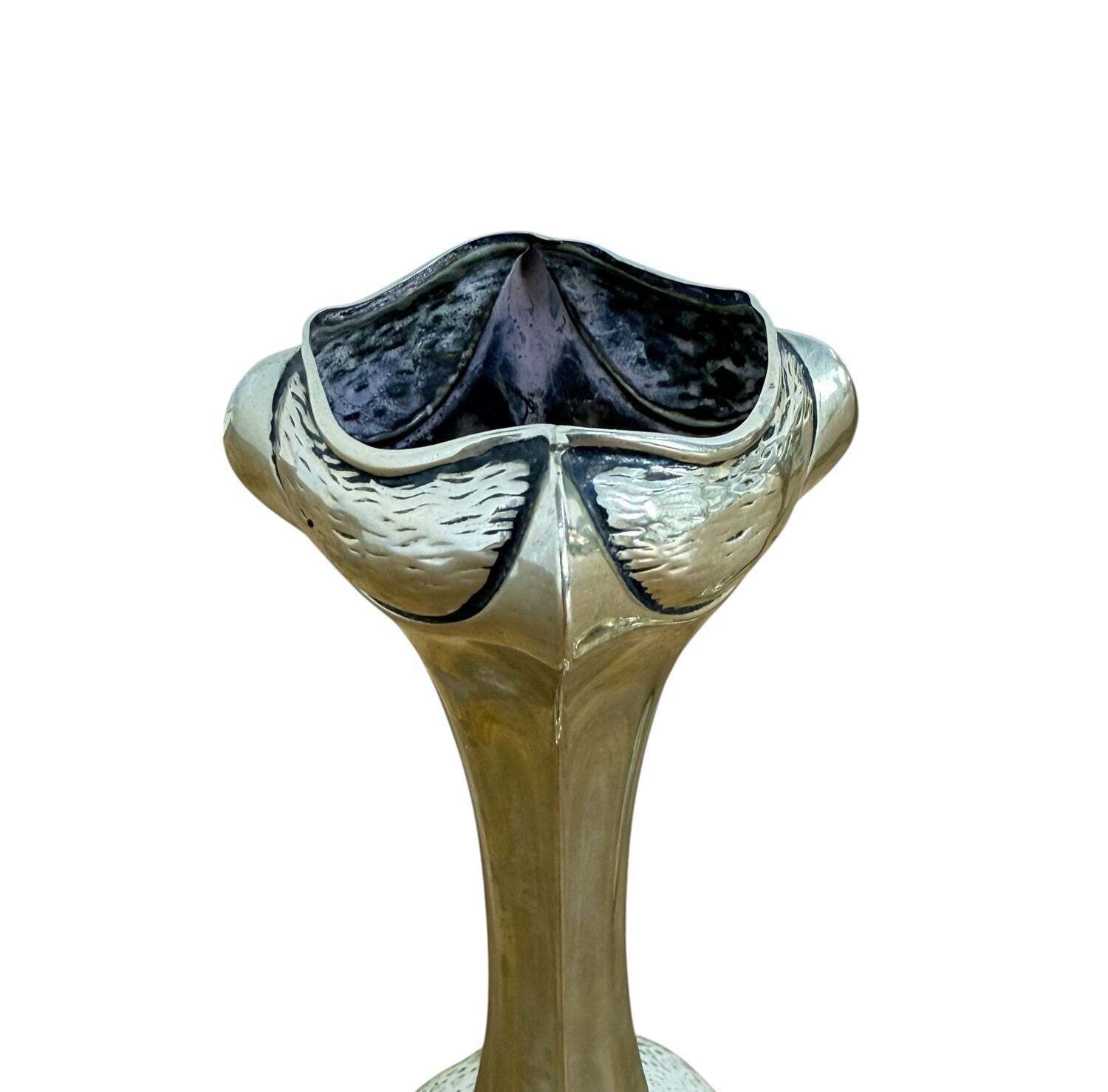 Paar Art Nouveau Verzilverde Knopvaasjes photo 101.0