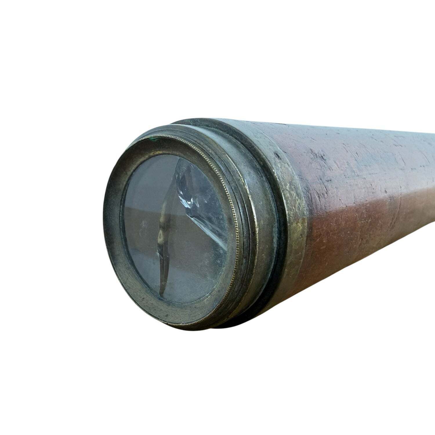 Antique Brass And Wood Telescope photo vinterior