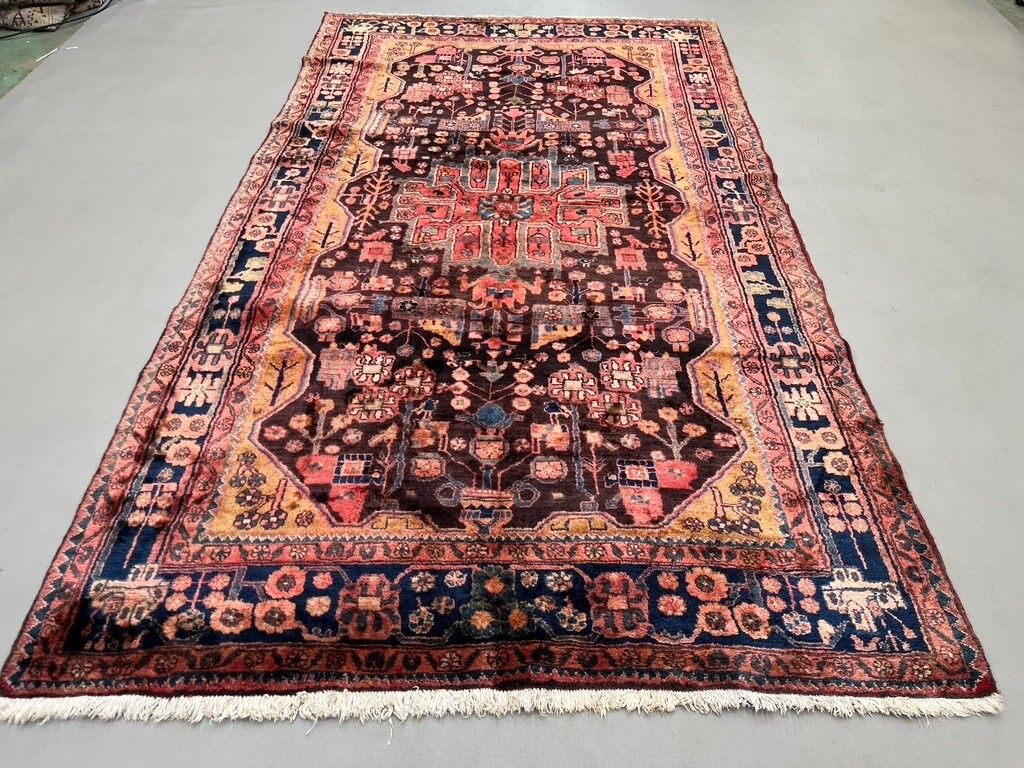 Vintage Traditional Tribal Rug Wool Oriental Handmade Rug 298x166 Cm photo for sale