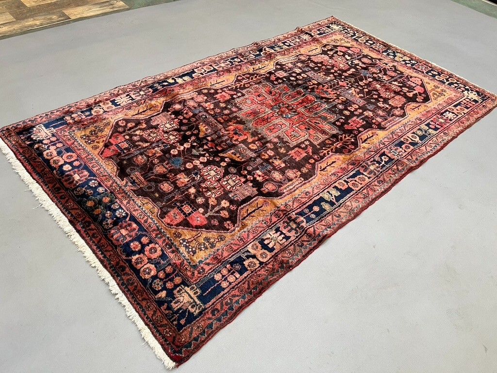 Vintage Traditioneel Tribal Vloerkleed Wol Oosters Handgemaakt Kleed 298x166 cm photo Textiel