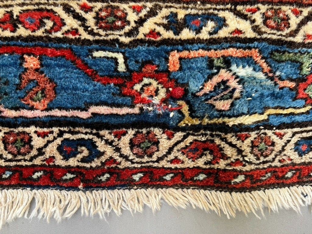 1350.0 Vintage Rug 289x123 Cm, Medium, Tribal Oriental Carpet Navy Blue, Red 2465 photo