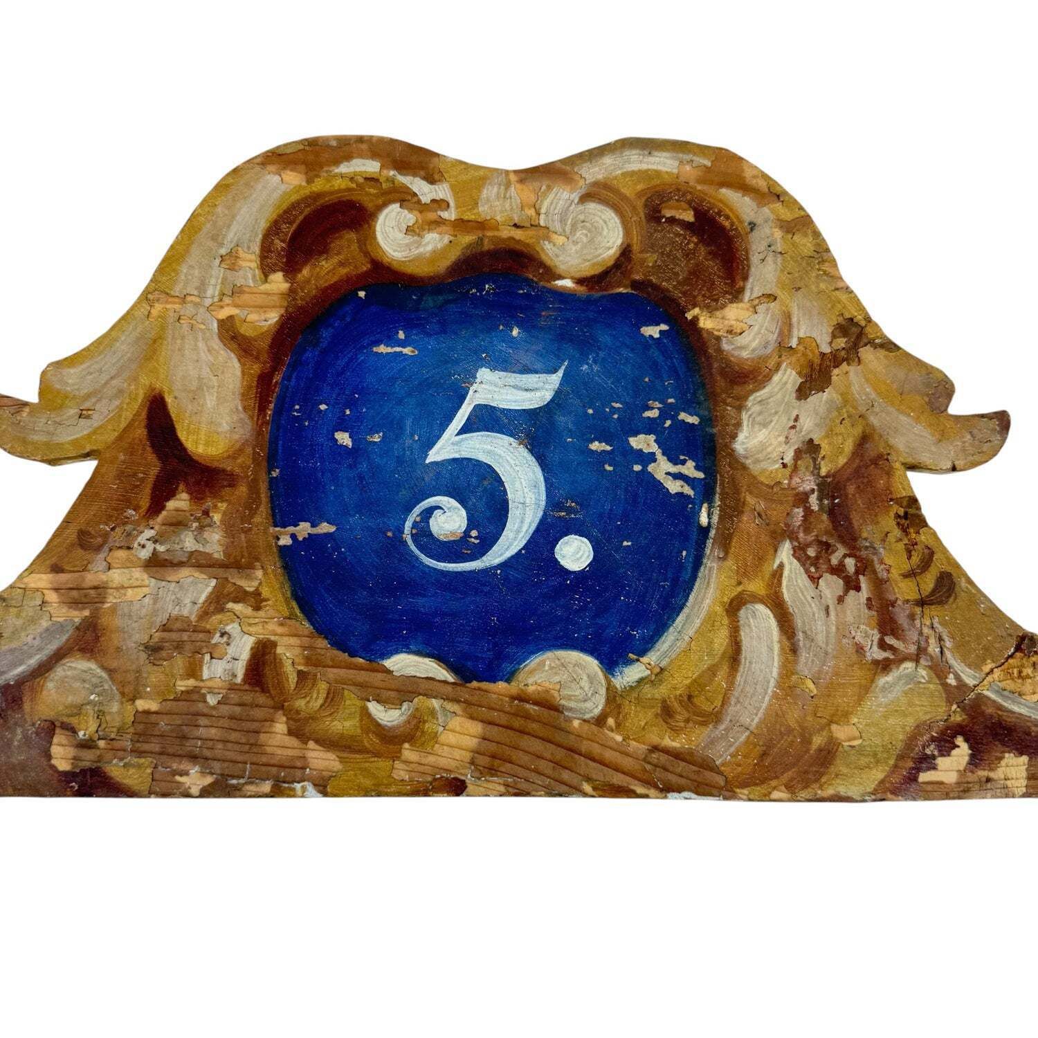 Vintage kermisbord met cijfer 5 photo furniture
