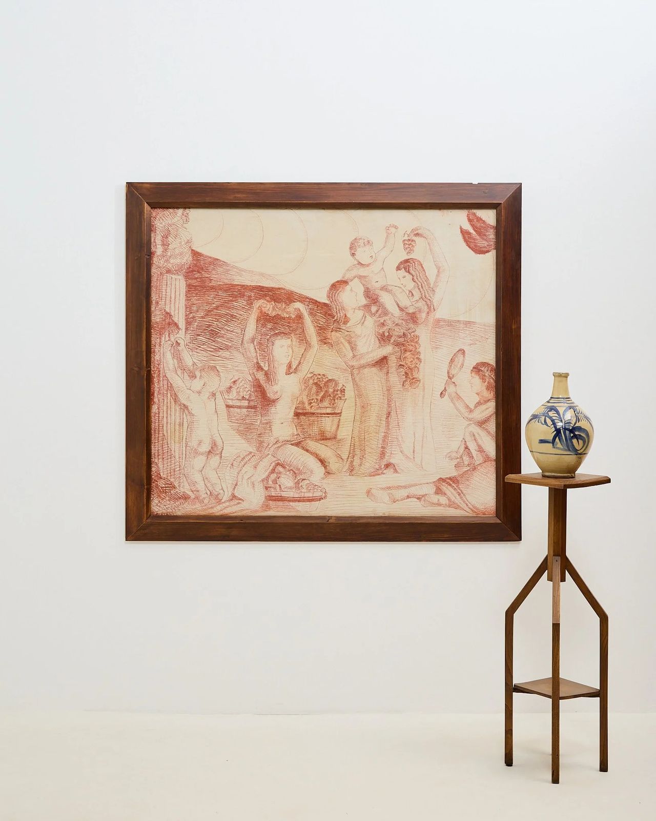 Neoklassiek fresco, jaren 1940 photo furniture