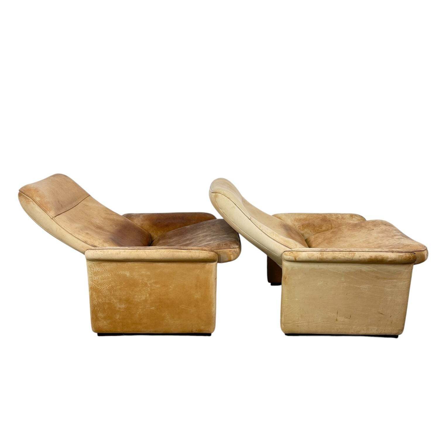 Paar De Sede Ds 50 Lederen Lounge Chairs photo for sale