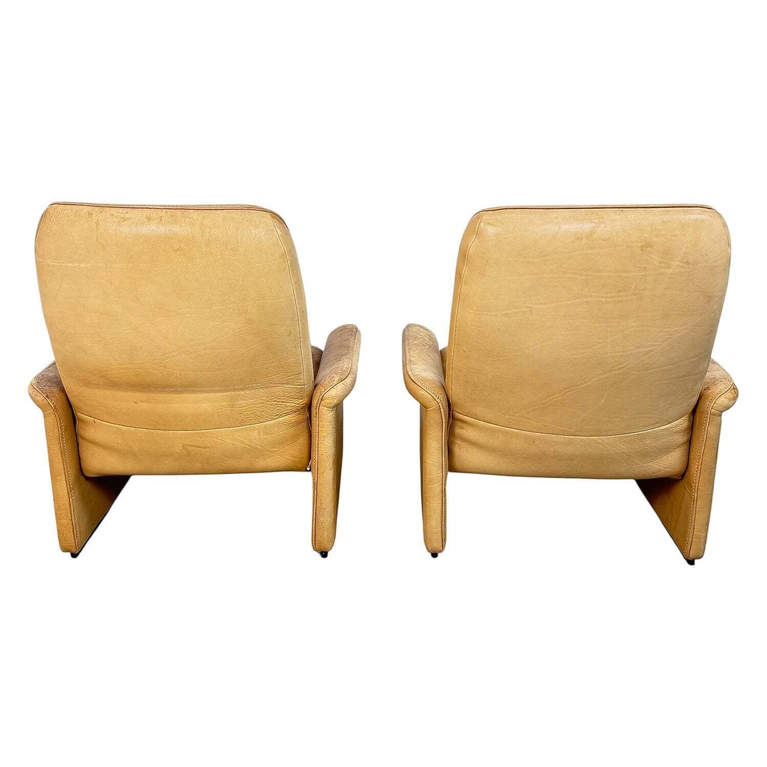 Paar De Sede Ds 50 Lederen Lounge Chairs photo vinterior