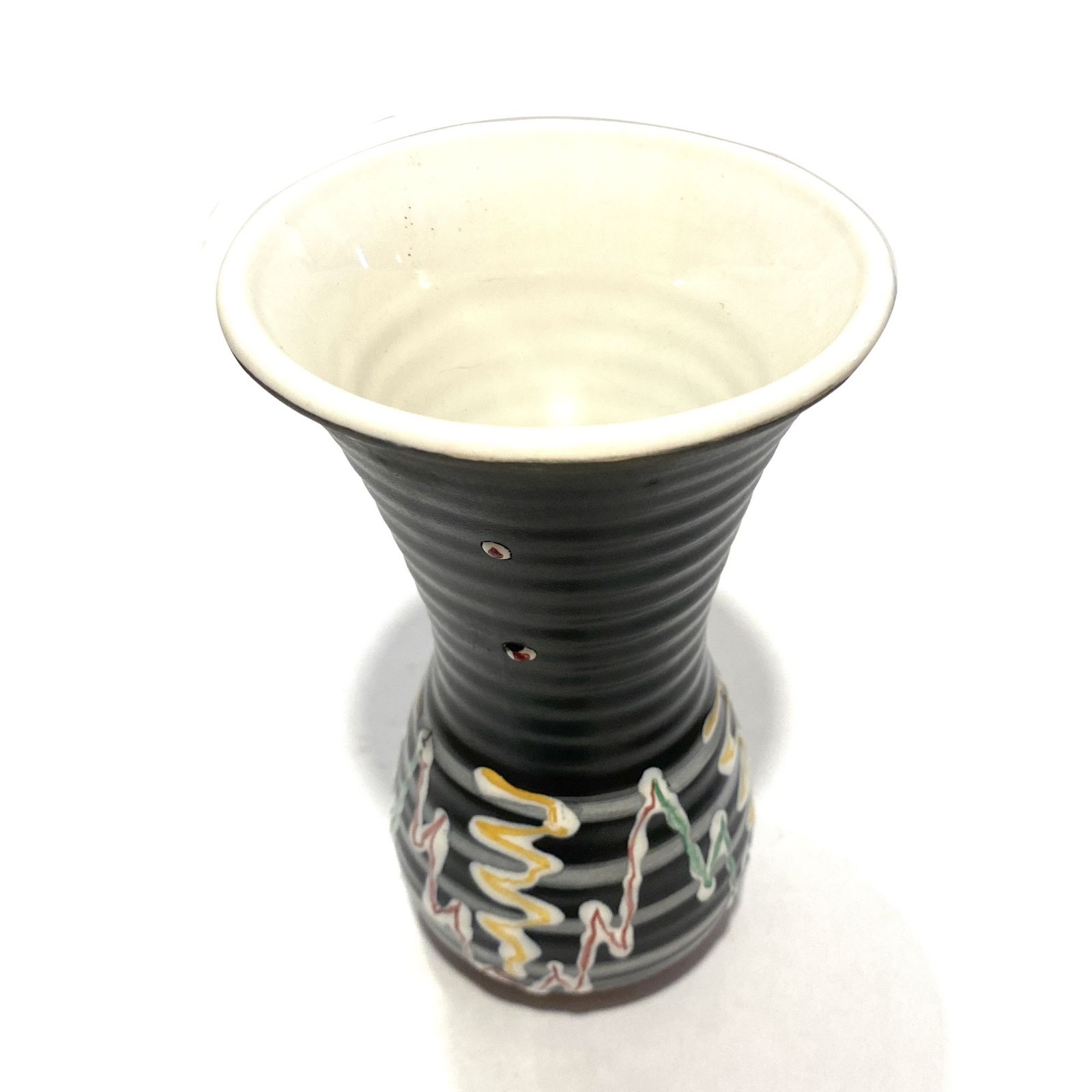 Vintage West German Pottery vaas, model 214, handgeschilderd, jaren 1960, Fat Lava-keramiek photo for sale