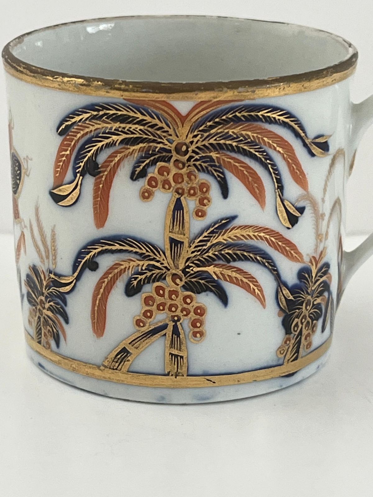 Georgische koffiekop van New Hall, handgeschilderd porselein, patroon 484, ca. 1805 photo for sale