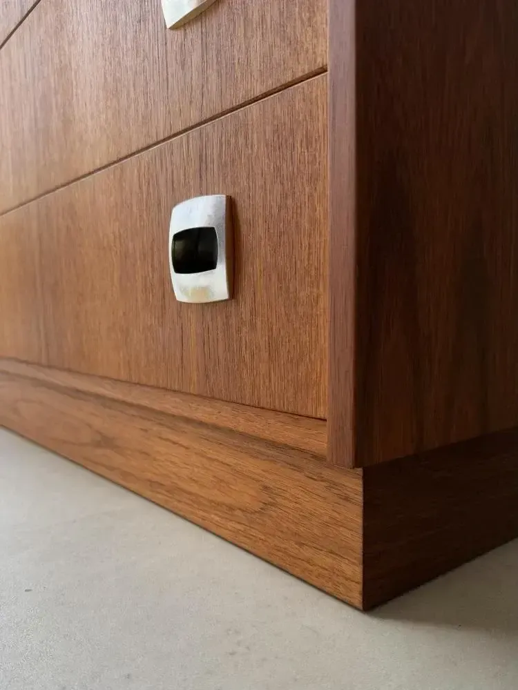 1042.0 Swedish Mid Century Teak Chest Of Drawers, Five Drawers photo