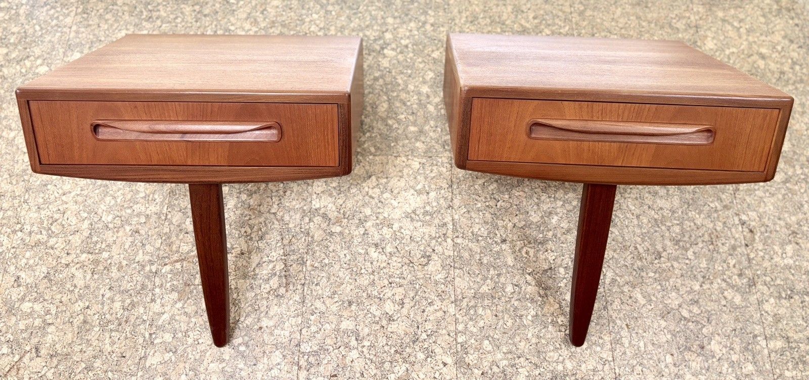 Vintage Mid Century G Plan Fresco Teak Bedside Tables/Drawer Retro photo 346.0