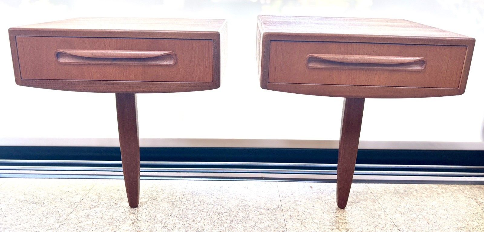 photo for sale Vintage Mid Century G Plan Fresco Teak Bedside Tables/Drawer Retro