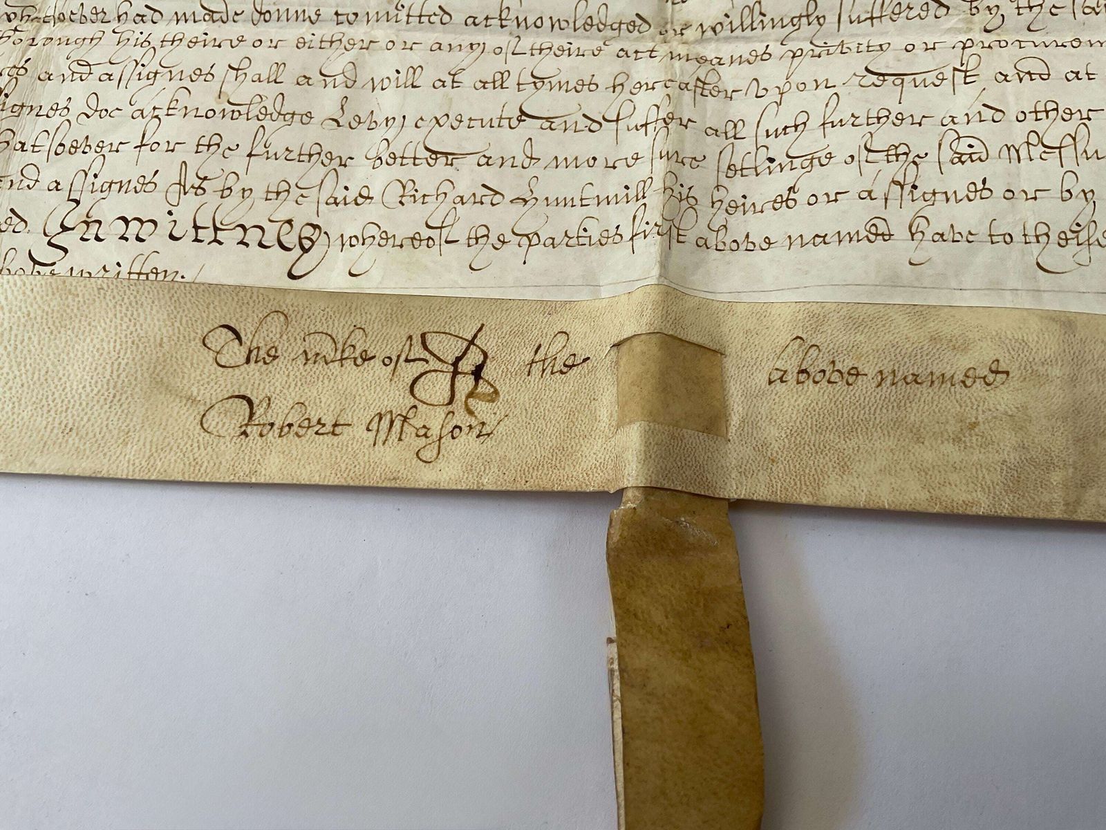 Zeldzame 17e-eeuwse Engelse landindenture - Ondertekend in 1652 photo for sale