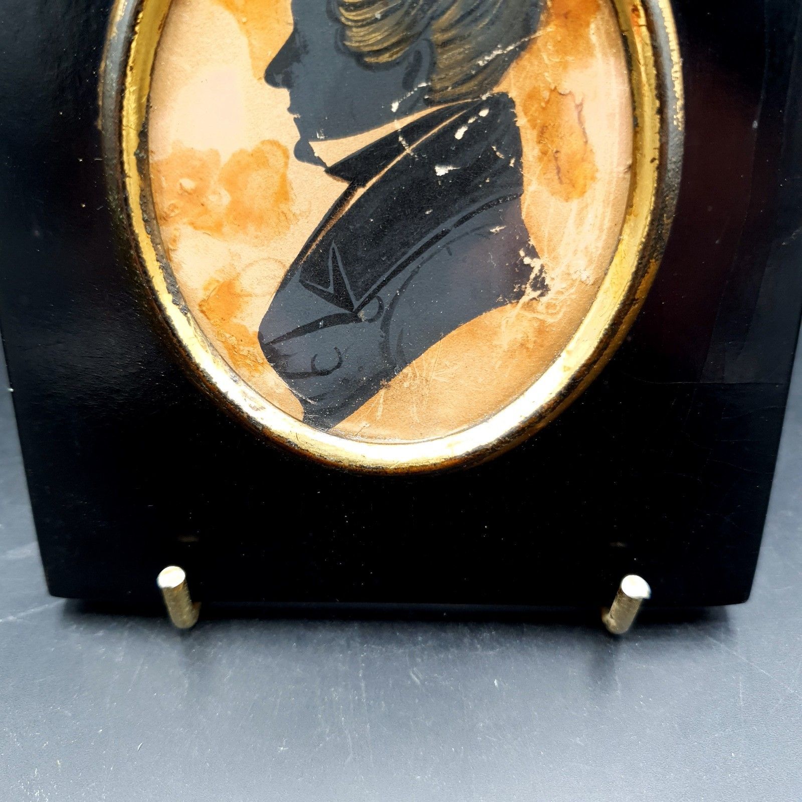 Antiek 19e Eeuw Profielportret Inkt Silhouet Heer Regency photo Kunst