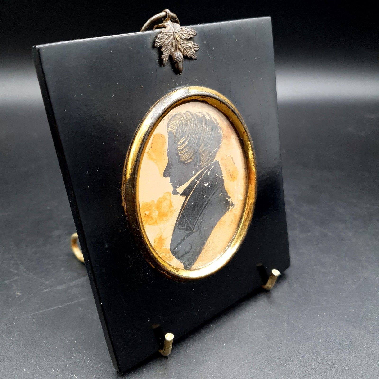 Antiek 19e Eeuw Profielportret Inkt Silhouet Heer Regency photo 100.0