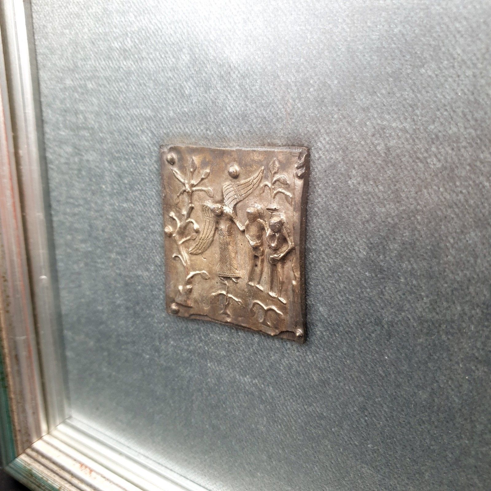 Fidia Gallery 925 Zilver Adam & Eva Hildesheim Bernward Deur 24,5 cm Vierkant C90s photo Kunst