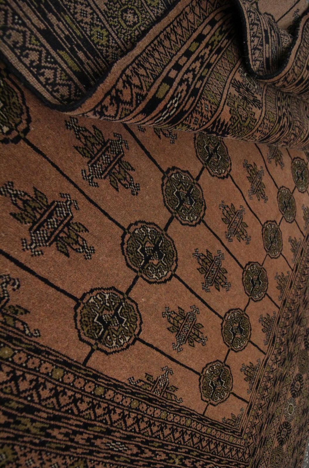 photo furniture Tapis vintage Bokhara traditionnel, tapis en laine fait main pour chambre à coucher
