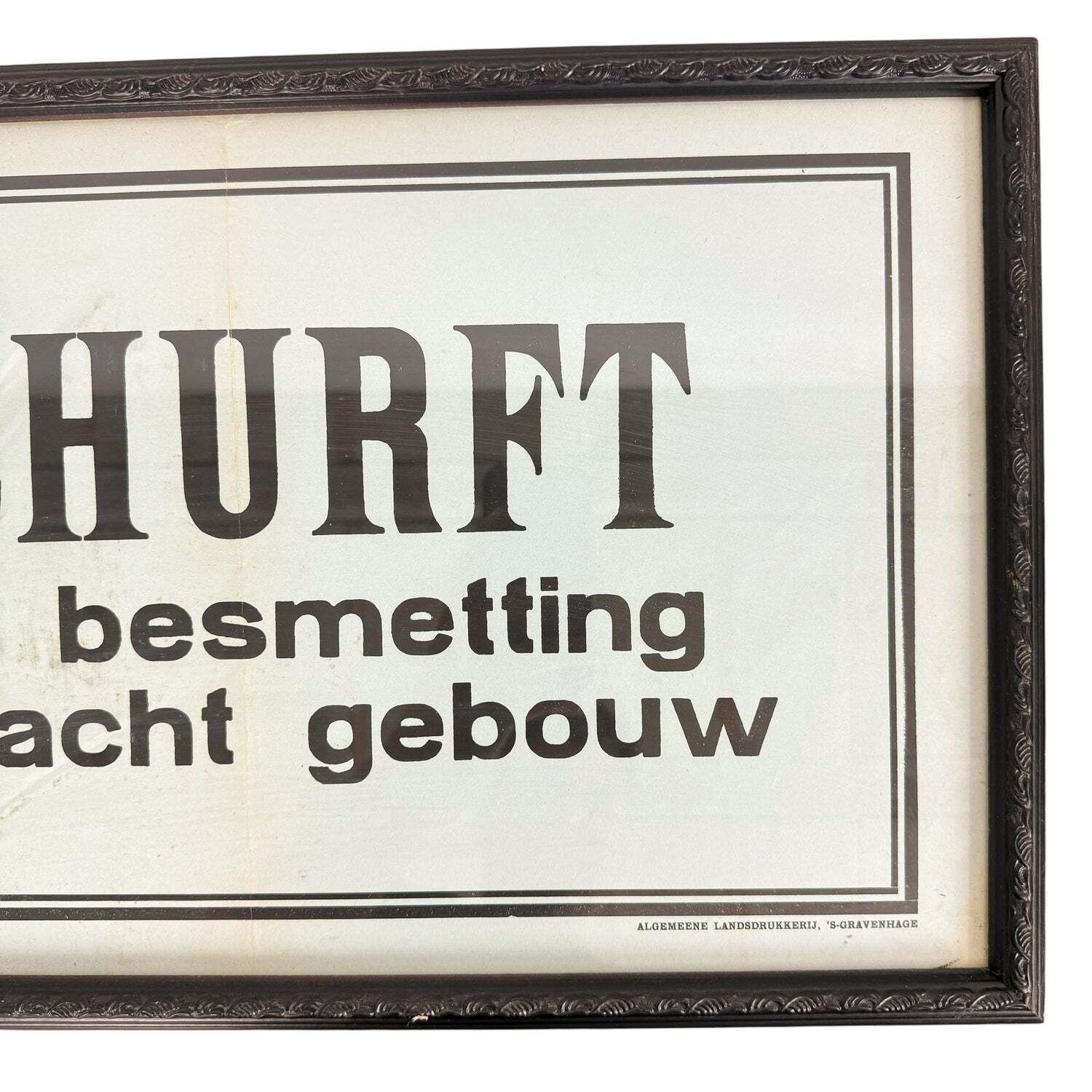 Nederlands WOII-waarschuwingsbord schurft photo for sale