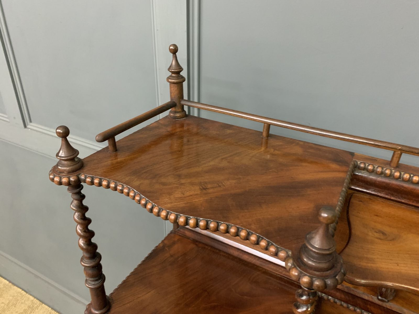 Flame Mahogany Writing Desk, 1800s photo vintage