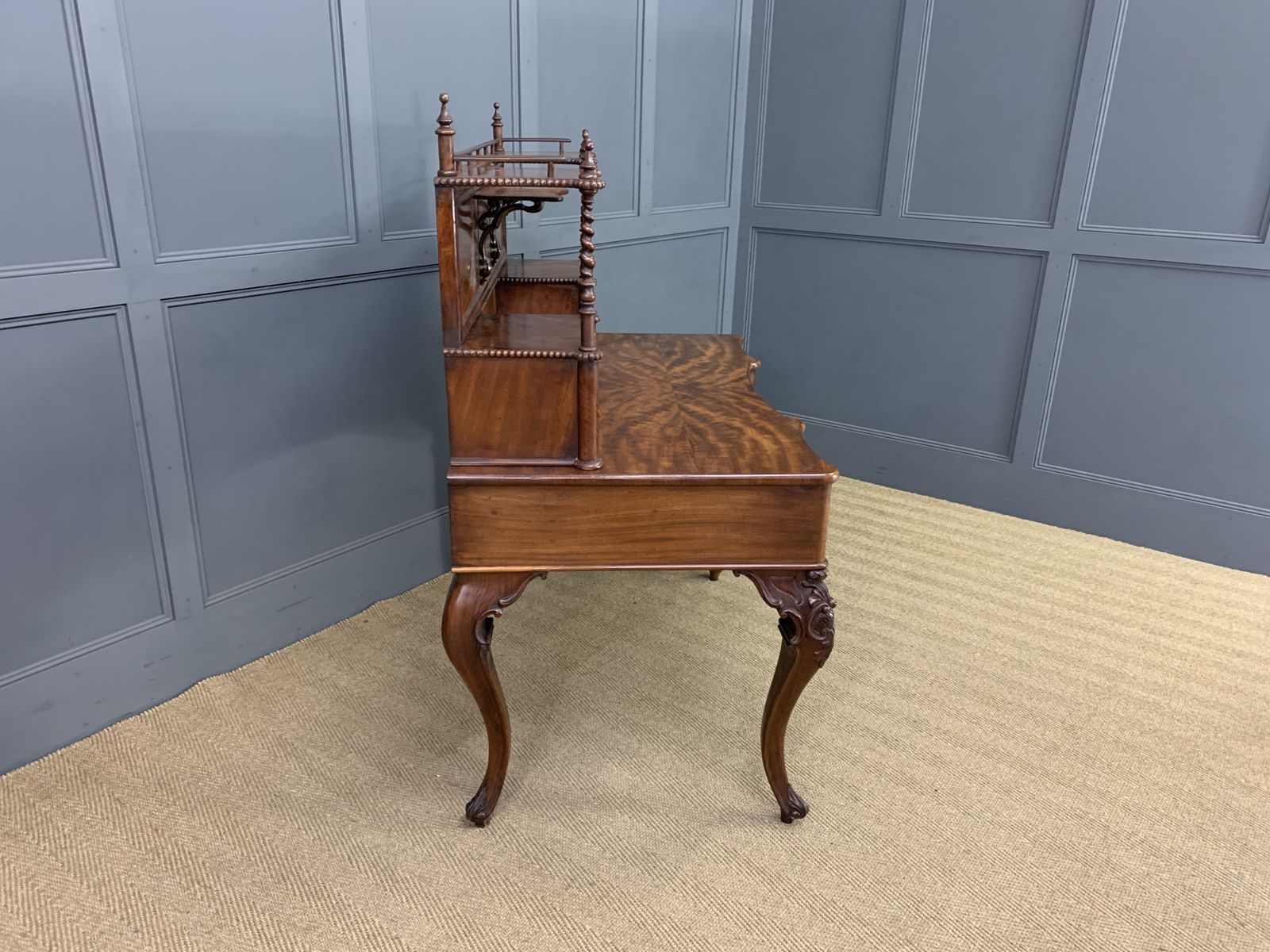 2100.0 Flame Mahogany Writing Desk, 1800s photo