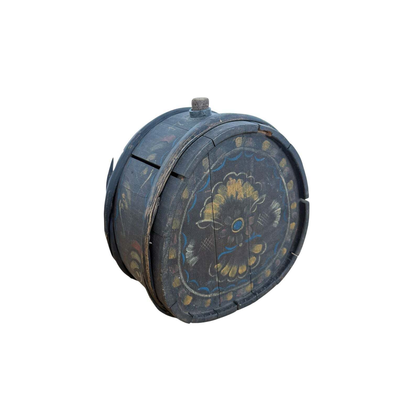 Antieke Zweedse houten veldfles, gedateerd 1773