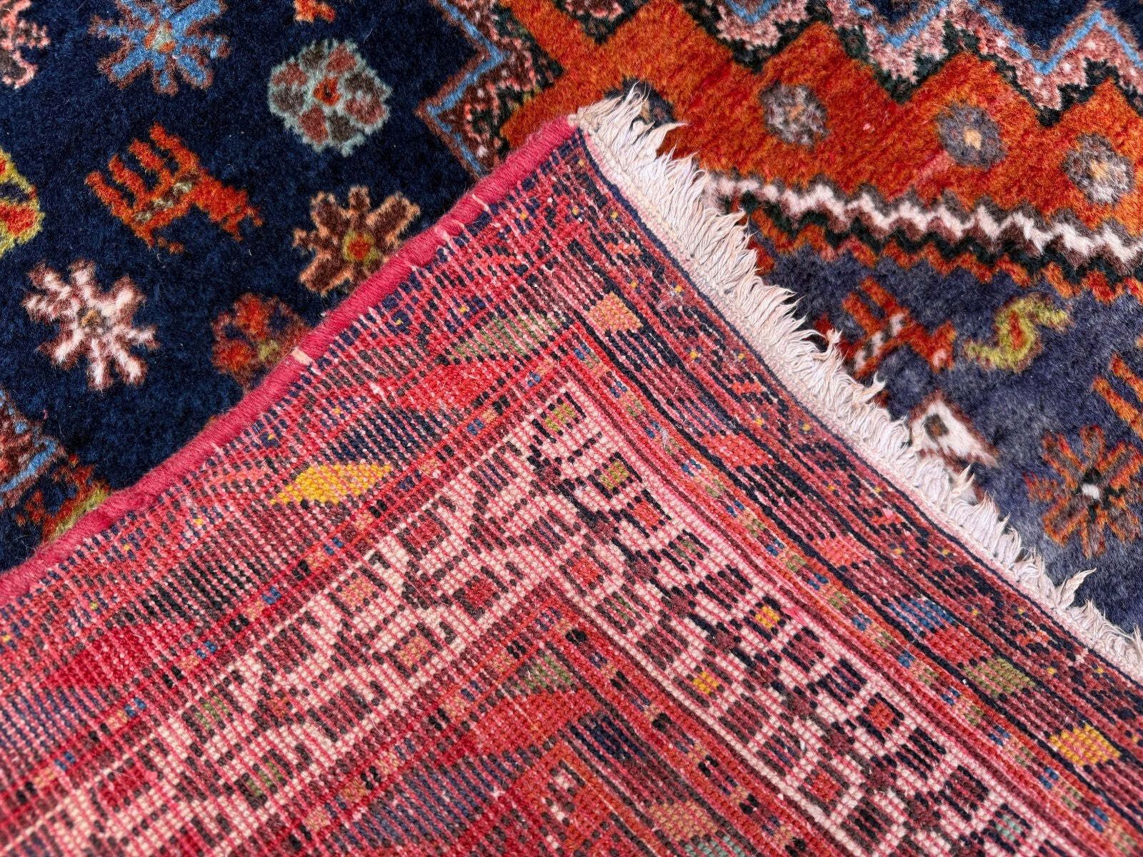 1173.0 Vintage Tribal Rug 170x240 Cm, Wool Oriental Handmade Rug Large photo