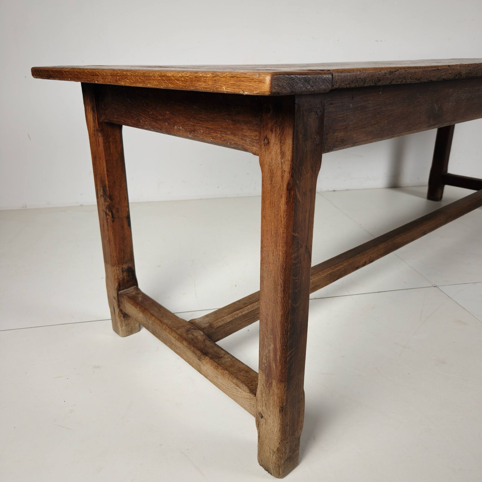 French Oak Farmhouse Table, 19th Century photo vintage